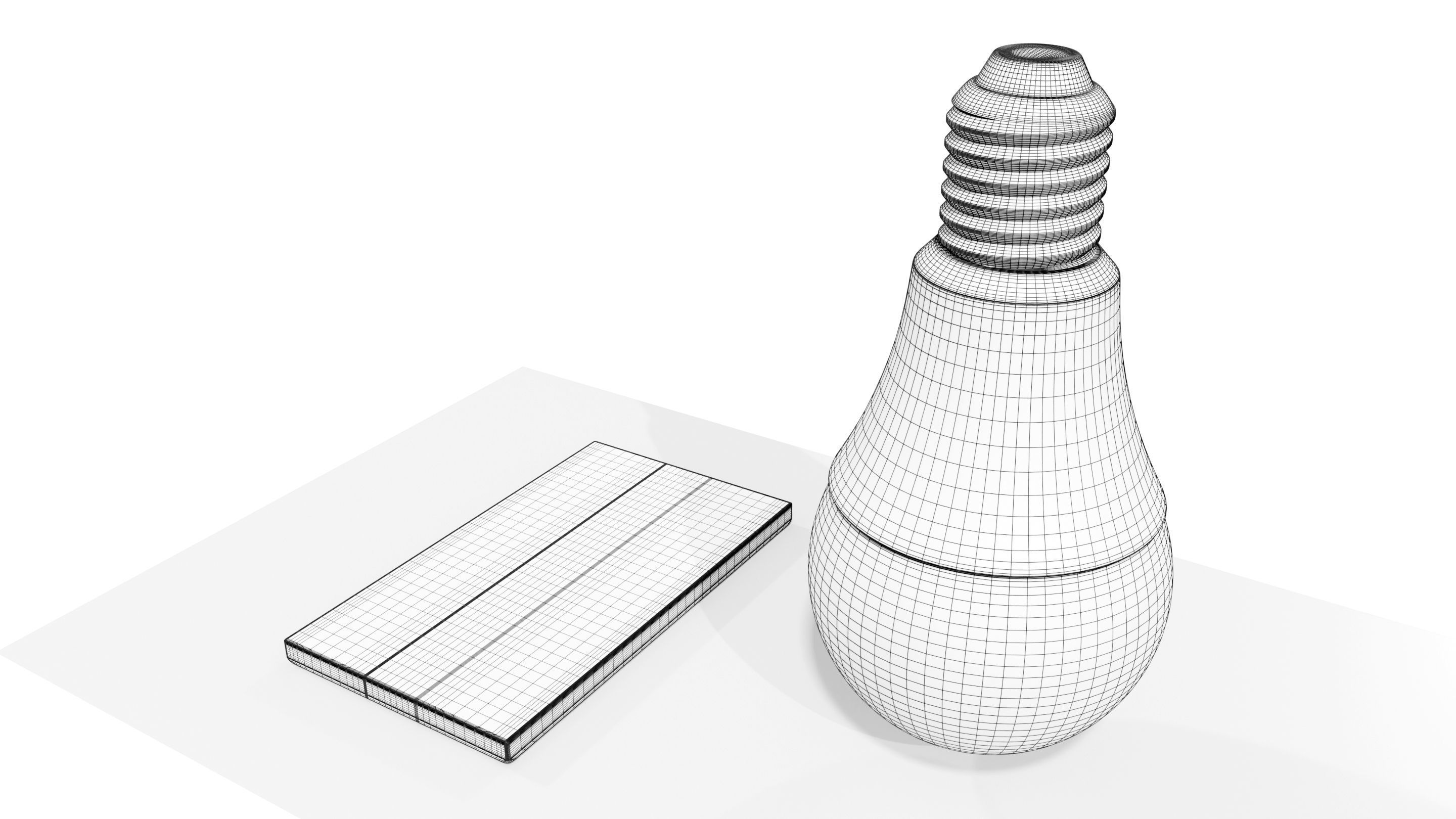 RGB Light bulb with Remote control 3D model_16