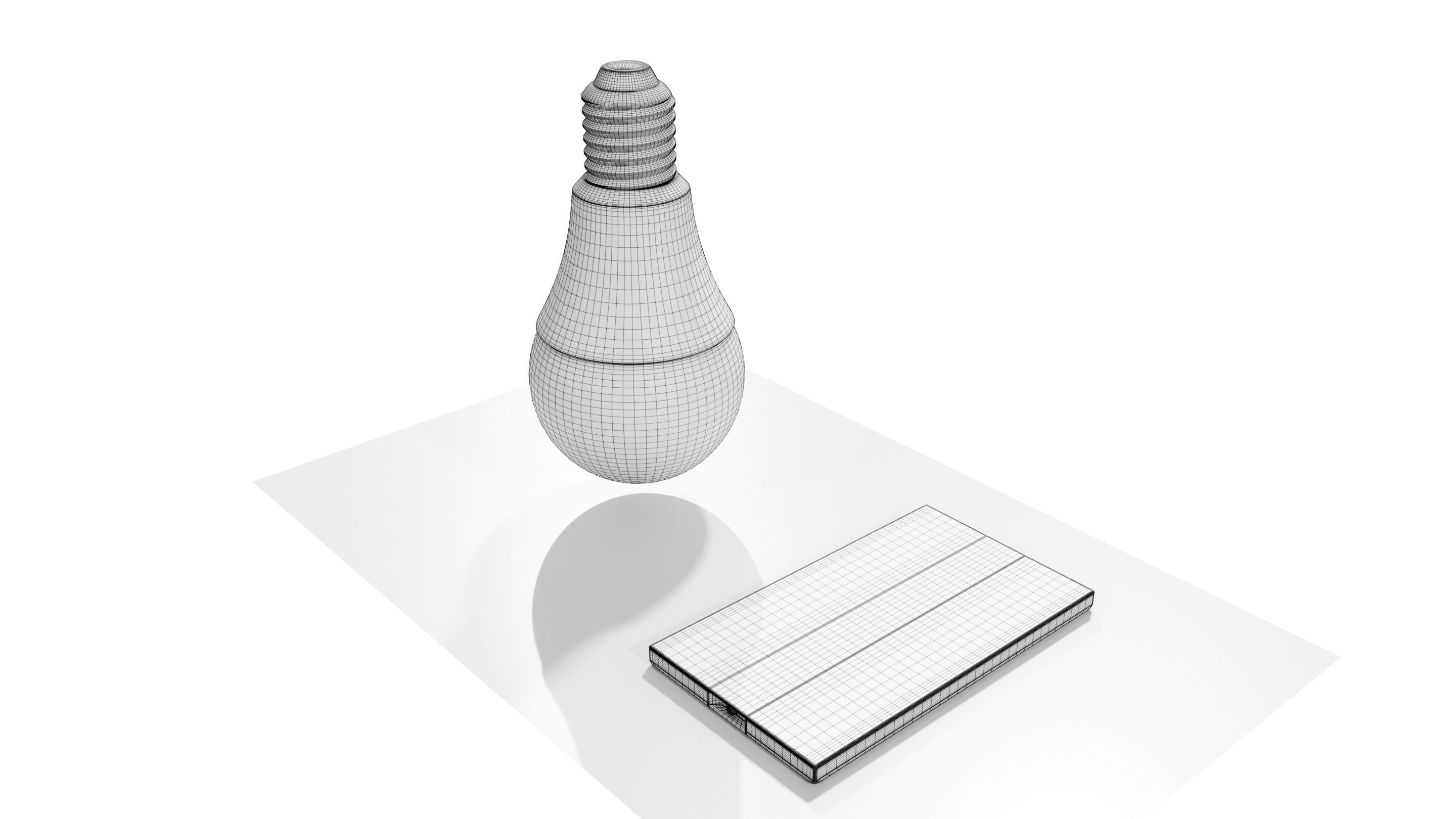 RGB Light bulb with Remote control 3D model_15