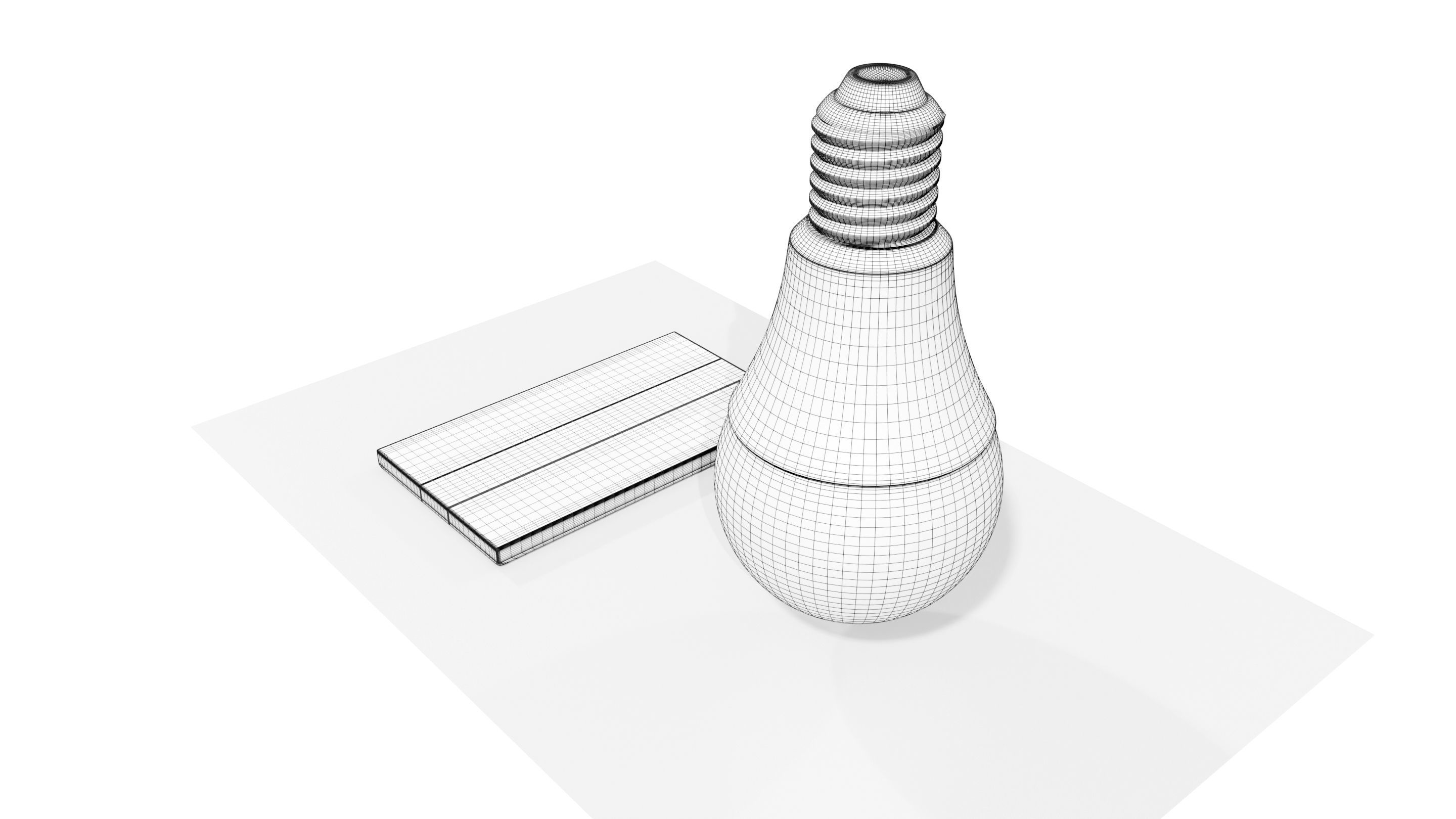 RGB Light bulb with Remote control 3D model_13