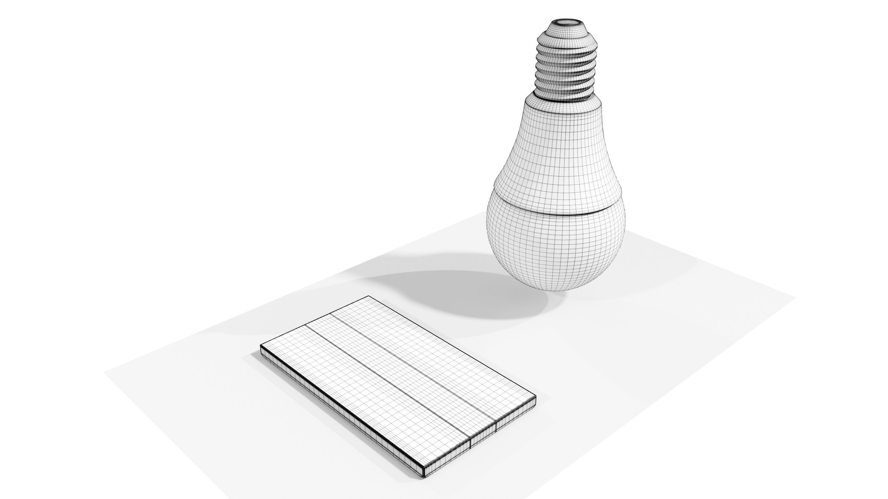 RGB Light bulb with Remote control 3D model_12