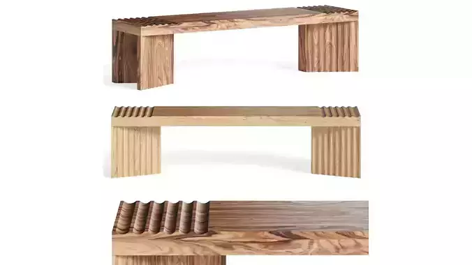 Okha Frequency Wooden Bench
