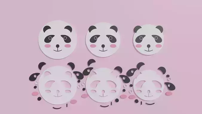 Cartoon Cute Panda Head Puzzle