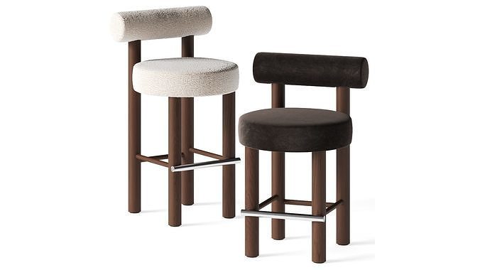 Noom Gropius Counter Bar Chairs 3D model