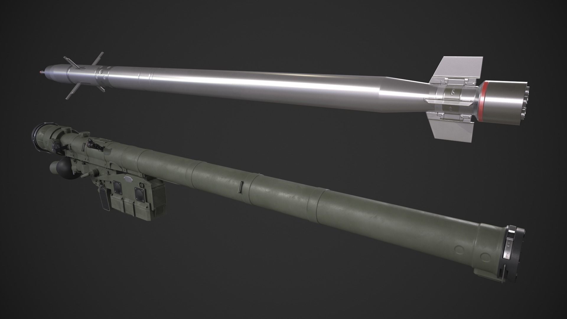 IGLA 9K38 Low-poly 3D model_3