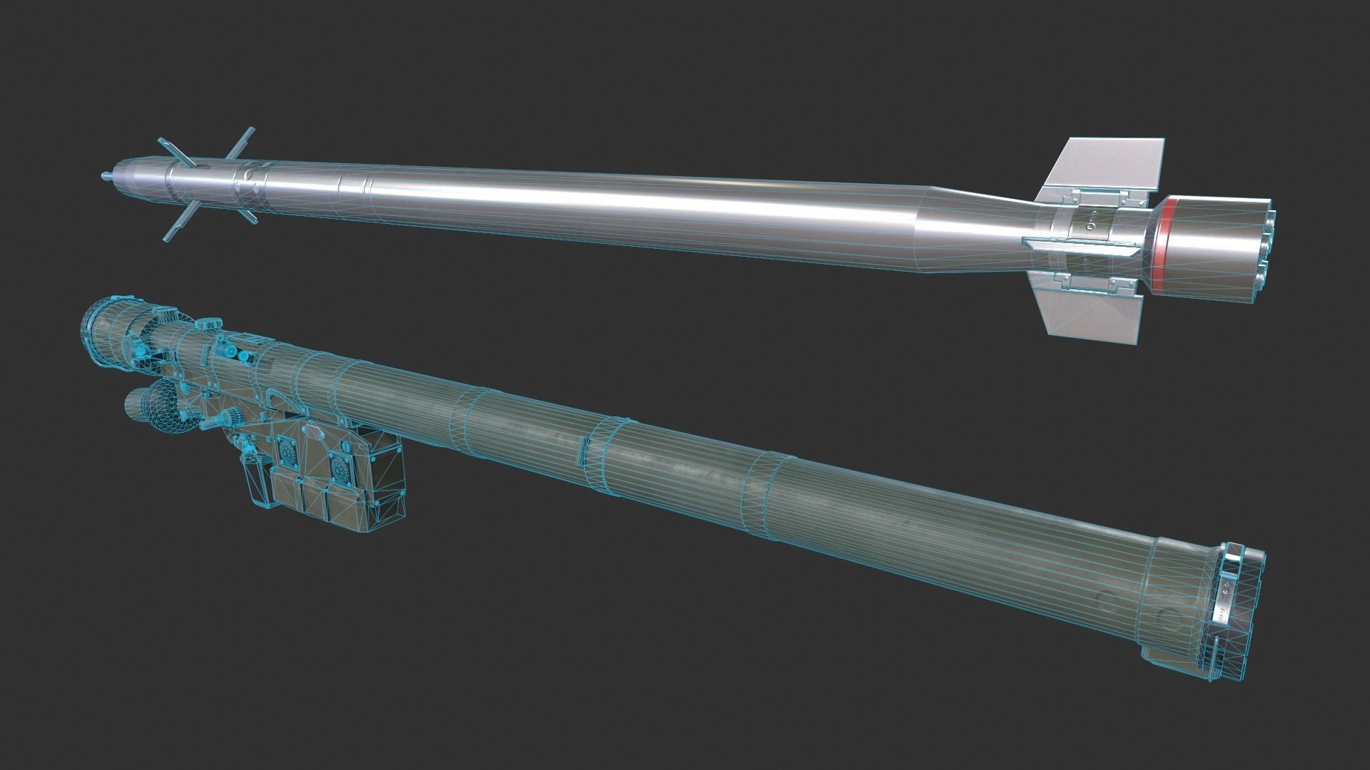 IGLA 9K38 Low-poly 3D model_4