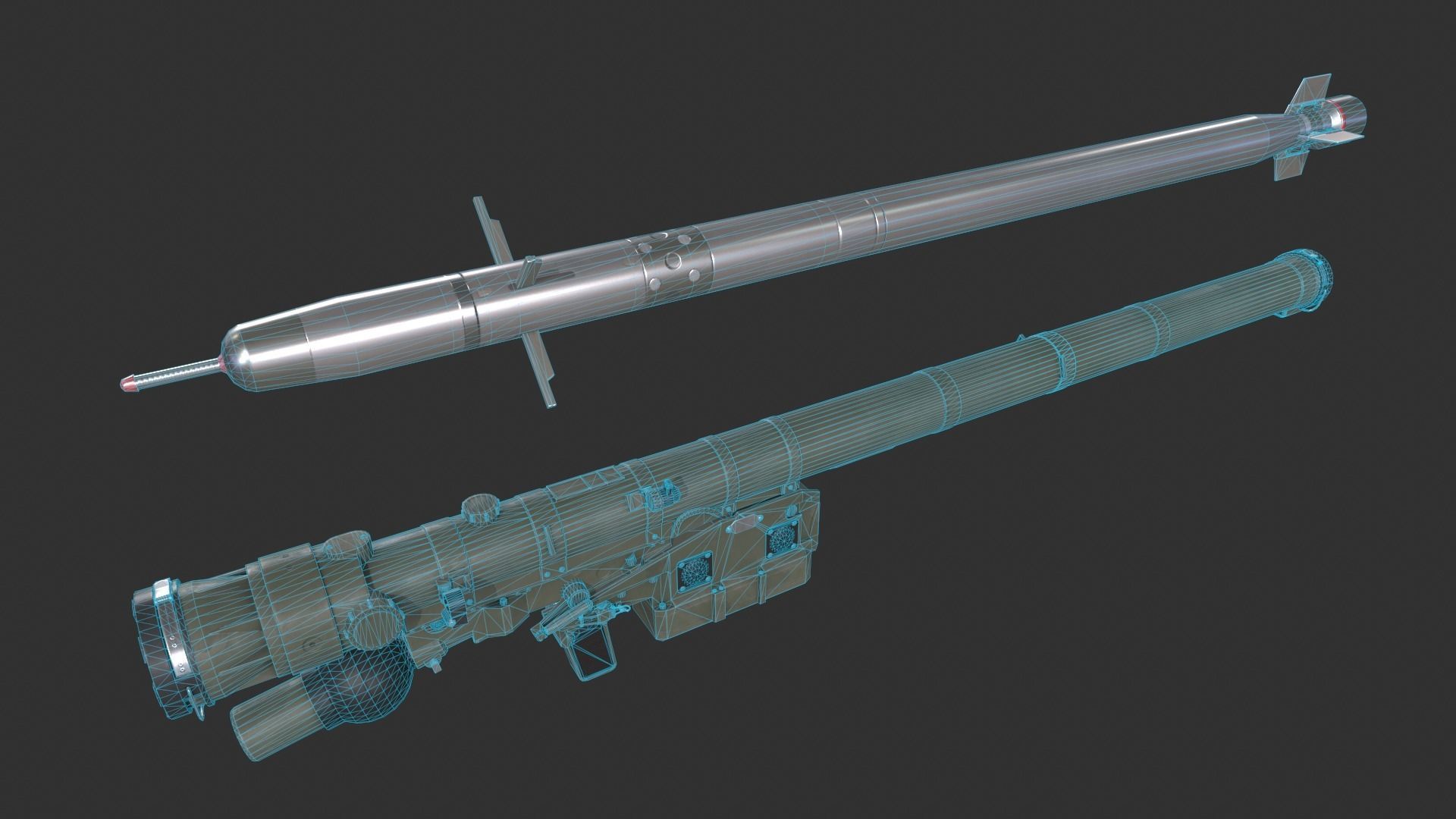 IGLA 9K38 Low-poly 3D model_2