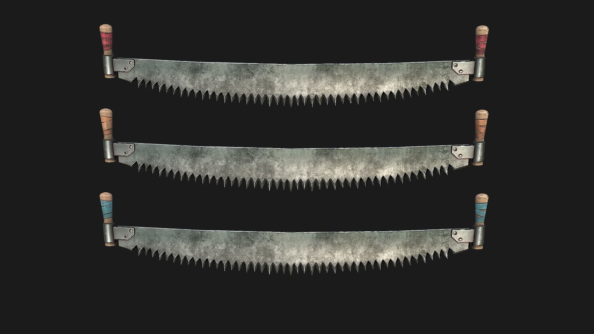 Set of Lumberjack and Firewood Low-poly 3D model_17