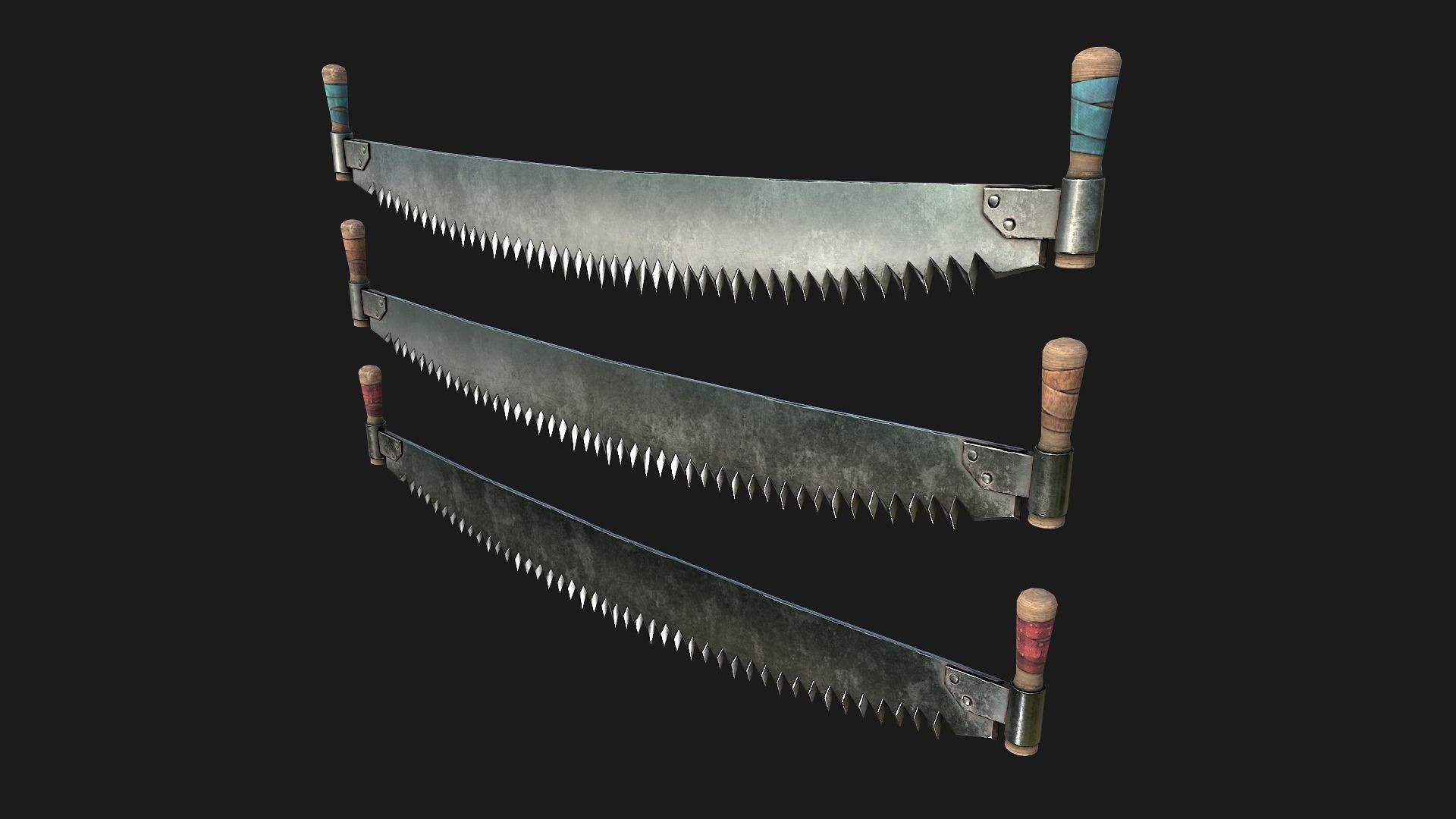 Set of Lumberjack and Firewood Low-poly 3D model_66