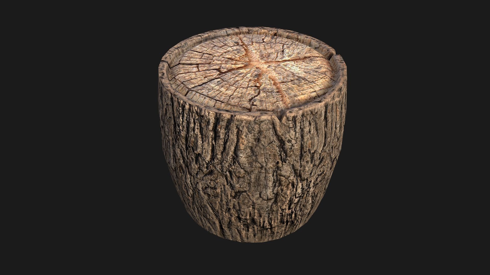 Set of Lumberjack and Firewood Low-poly 3D model_63