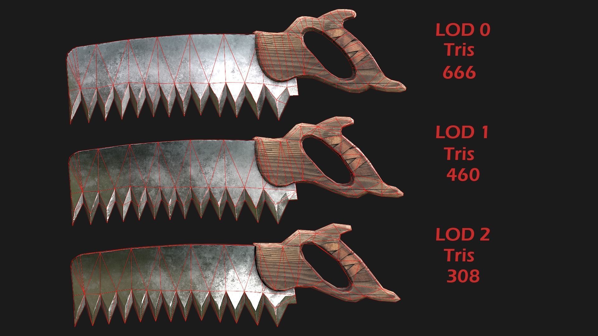 Set of Lumberjack and Firewood Low-poly 3D model_21