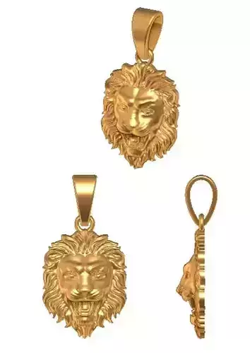 Organic Lion Pendant