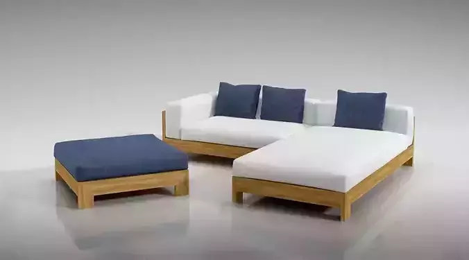 Furniture Set Of Couch Stool And Pillows