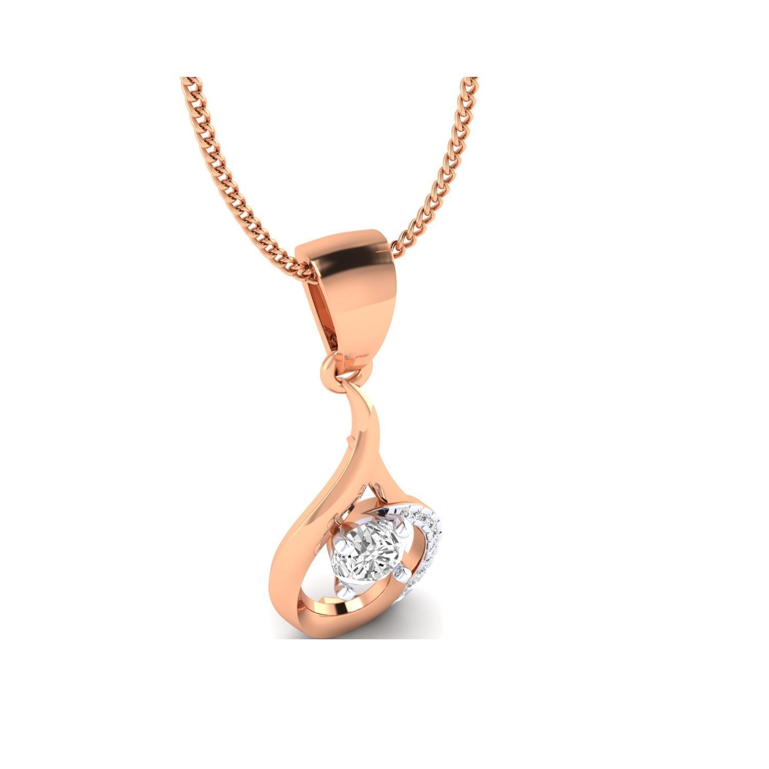 Women pendant 3D print model_2