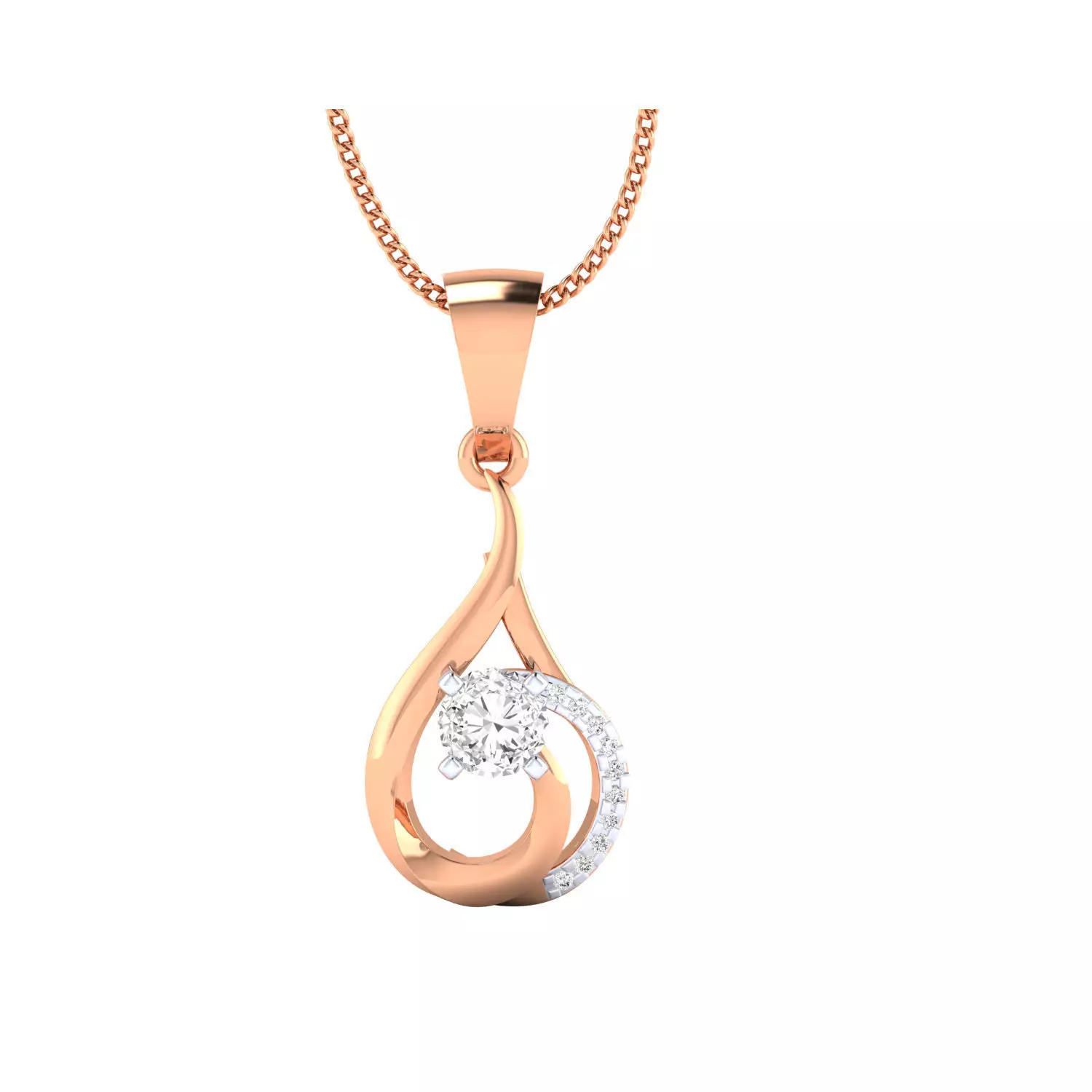 Women pendant 3D print model_0