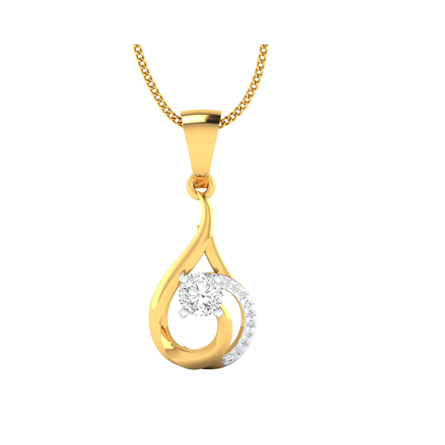Women pendant 3D print model_16