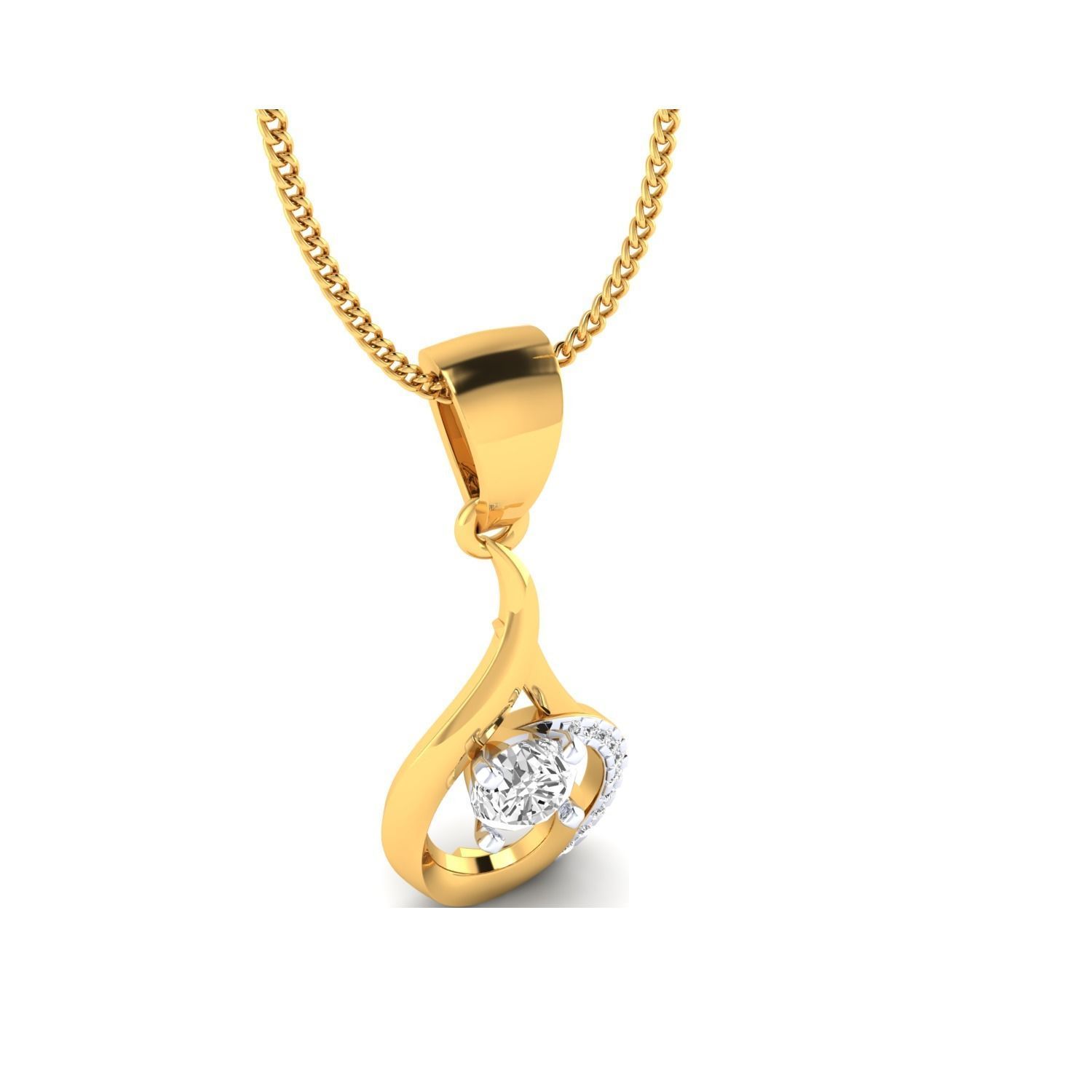 Women pendant 3D print model_6
