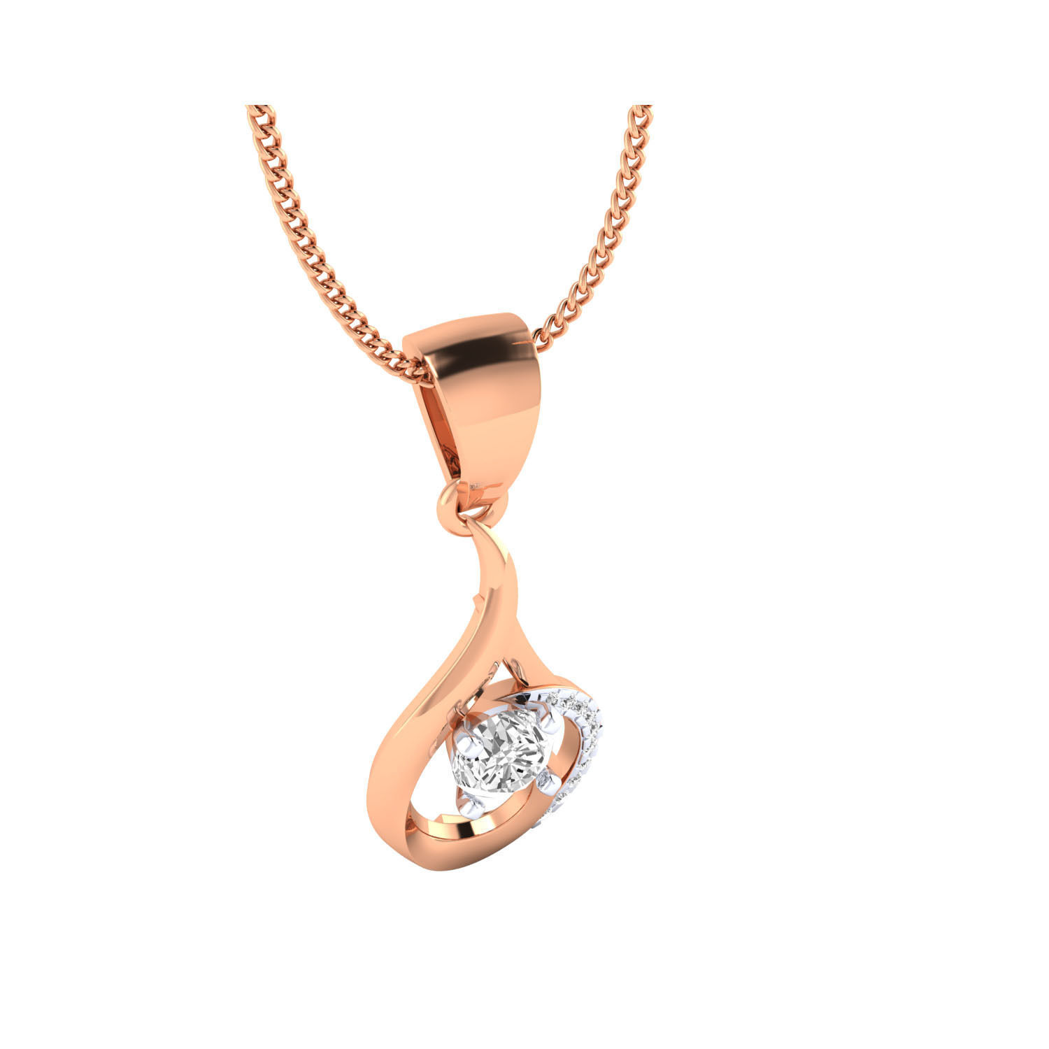 Women pendant 3D print model_1