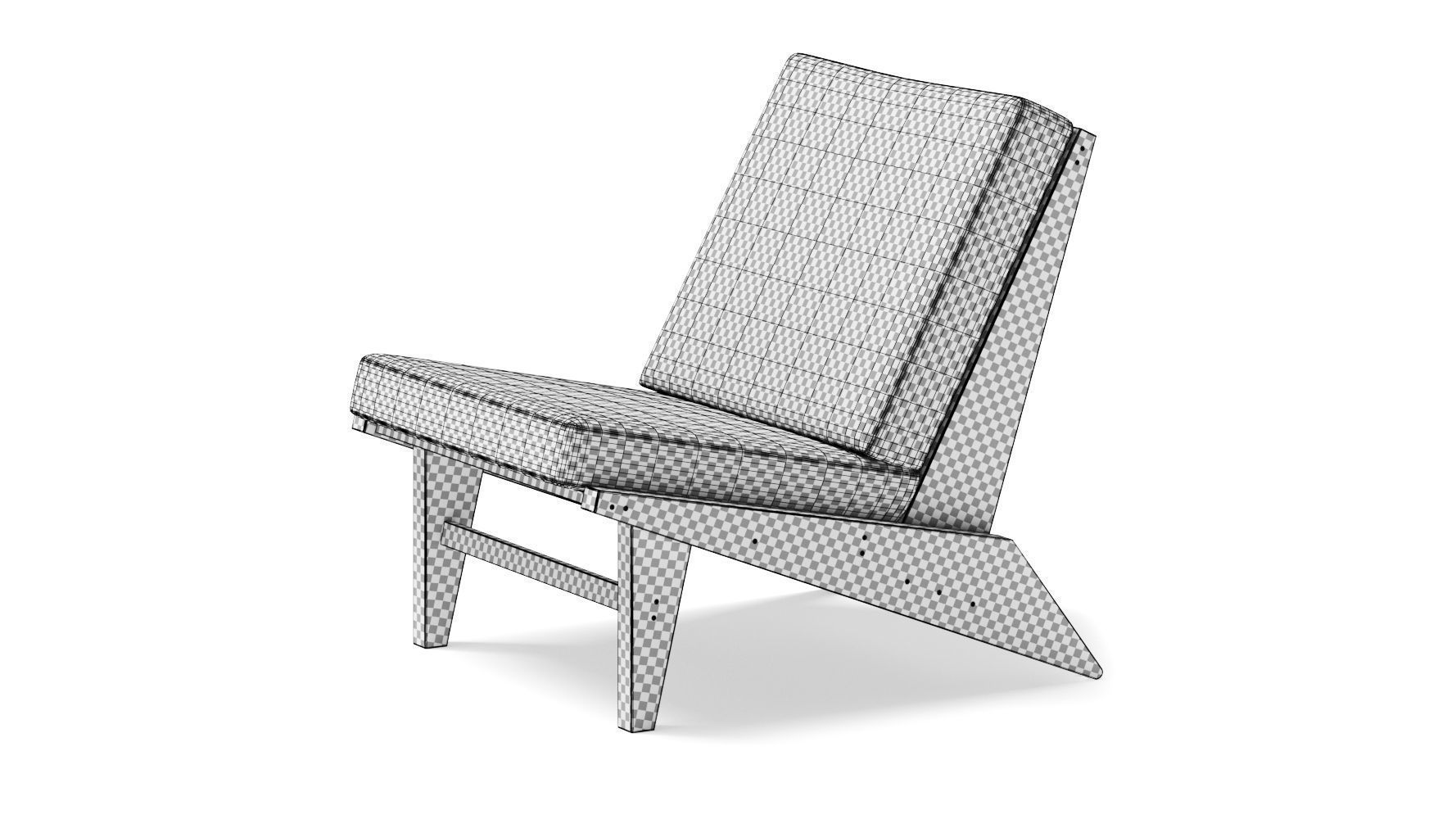 Ishinomaki Laboratory 105 Lounge Chair 3D model_2