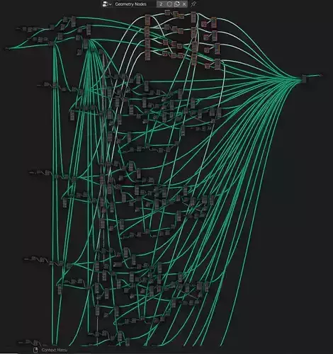 Goemetry Nodes for Sci-Fi city 3D model