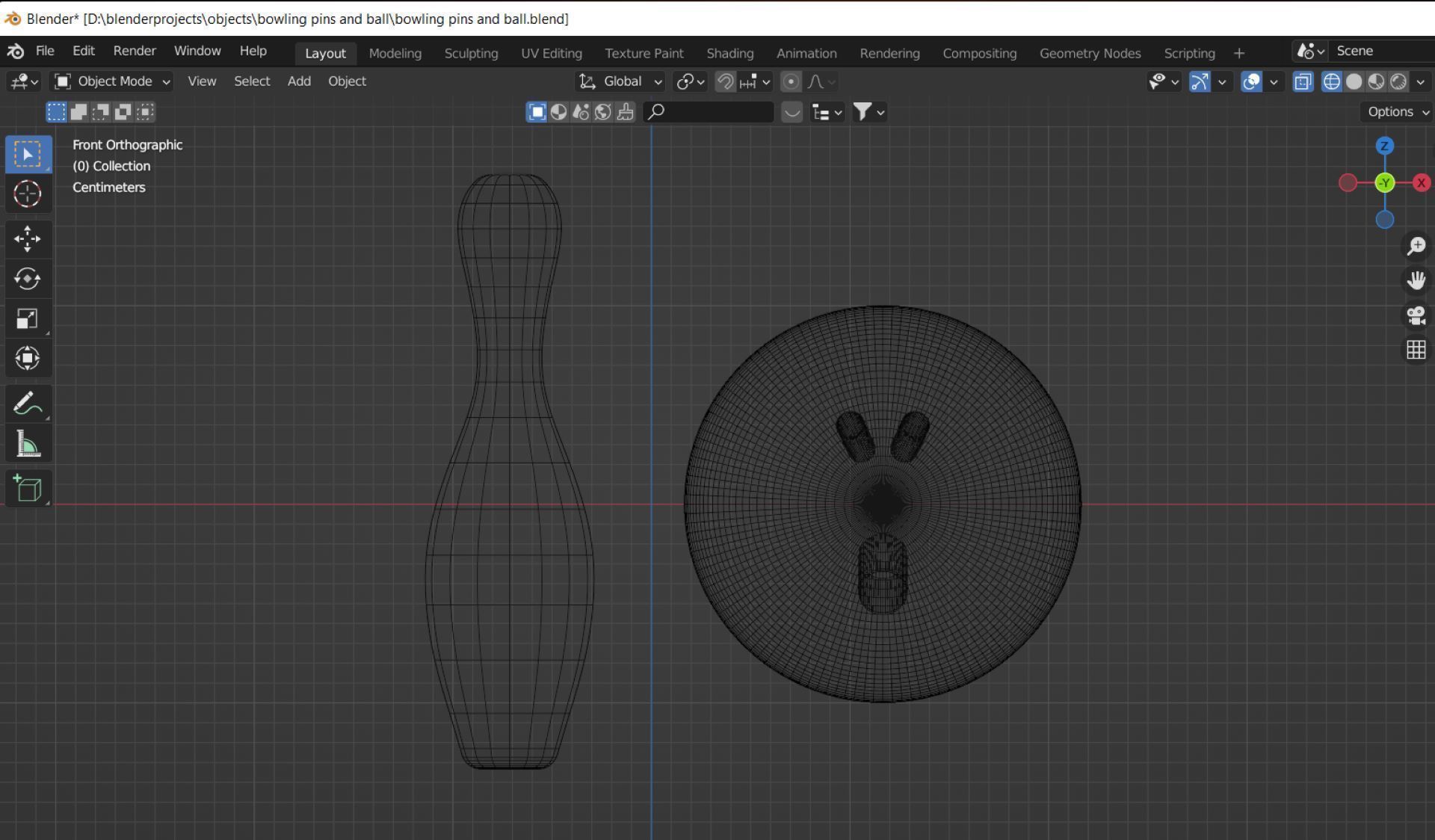 Bowling ball and pin with 42 image materials 3D model_5