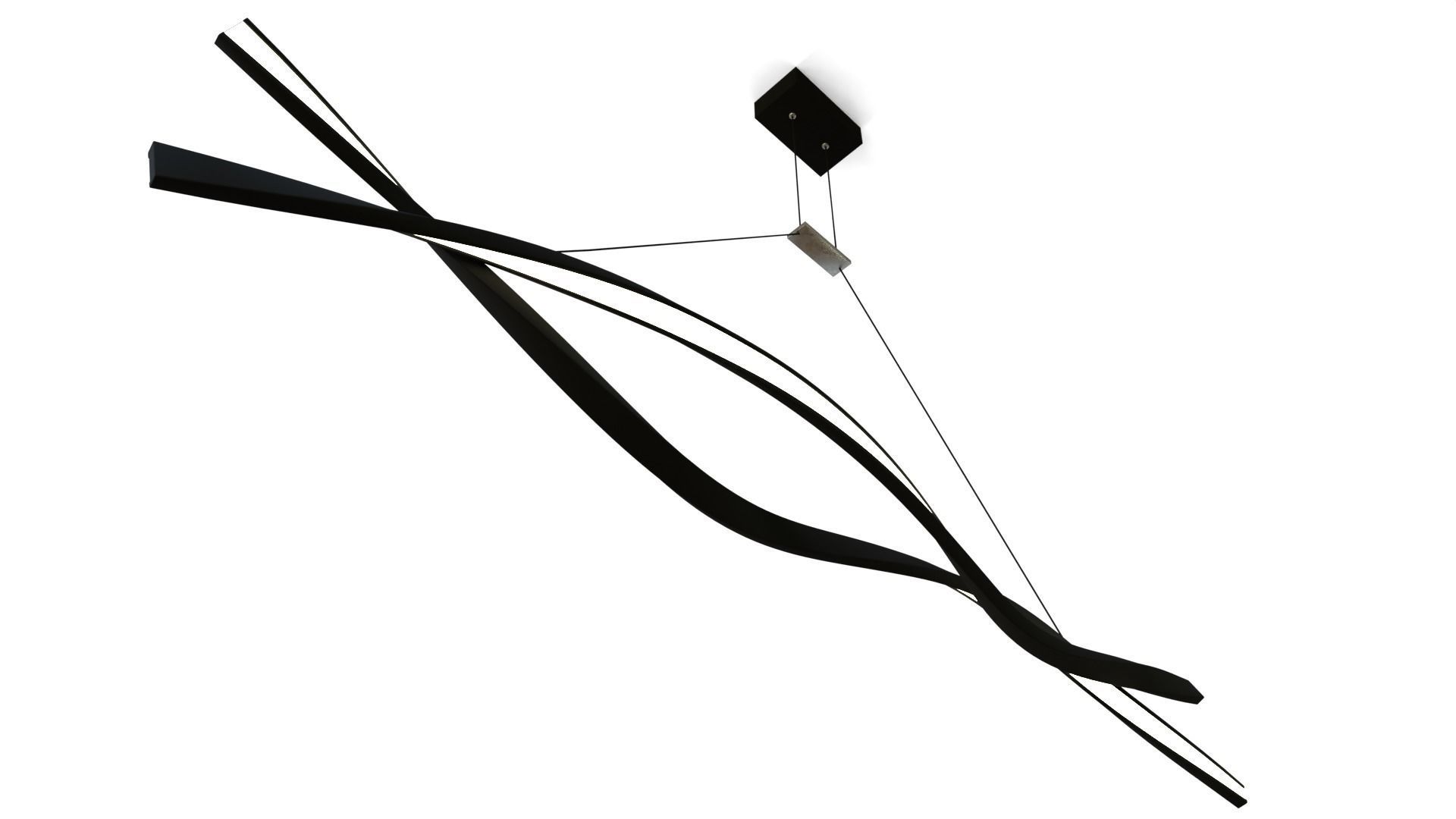 Modern Wavy Pendant Lights Low-poly 3D model_5