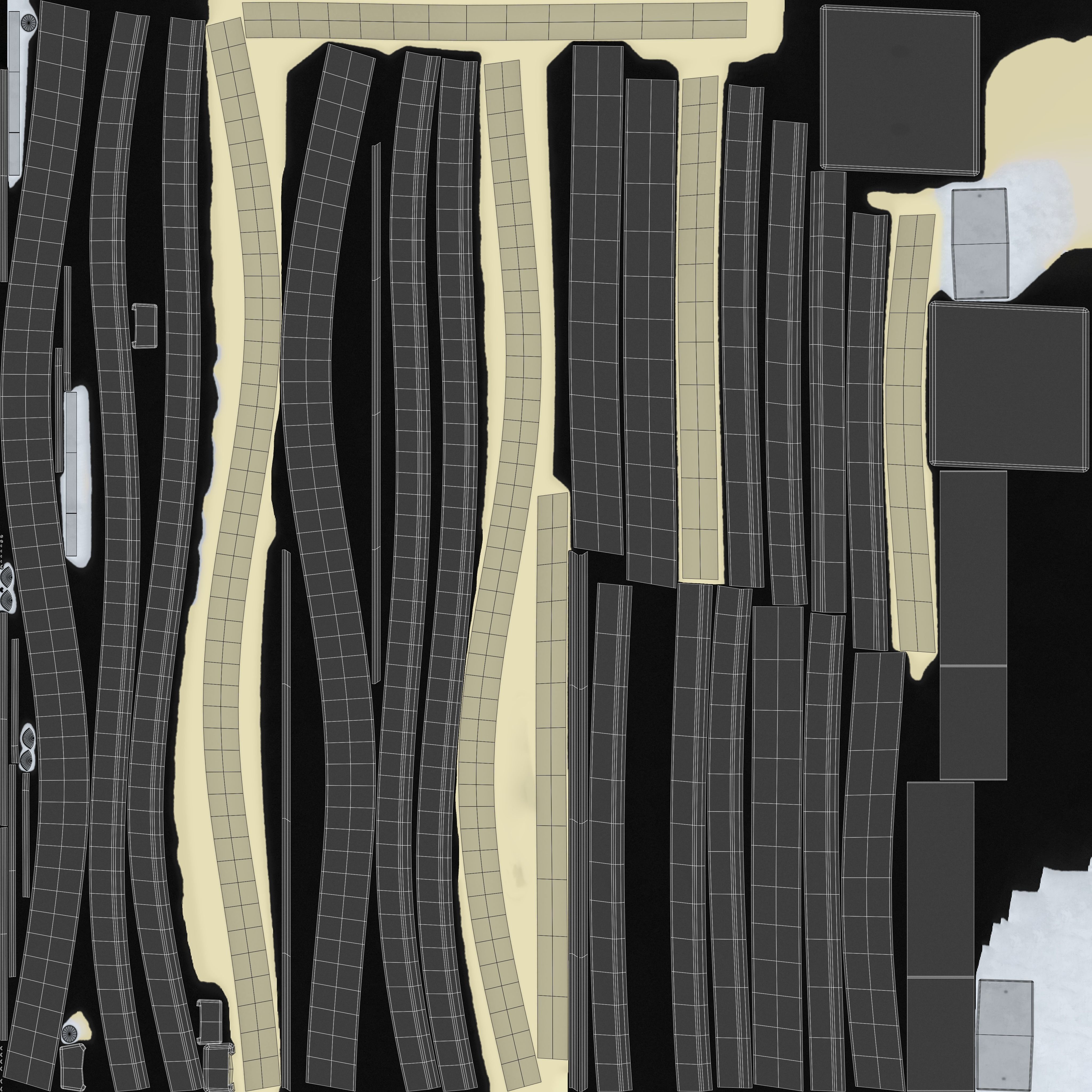 Modern Wavy Pendant Lights Low-poly 3D model_7