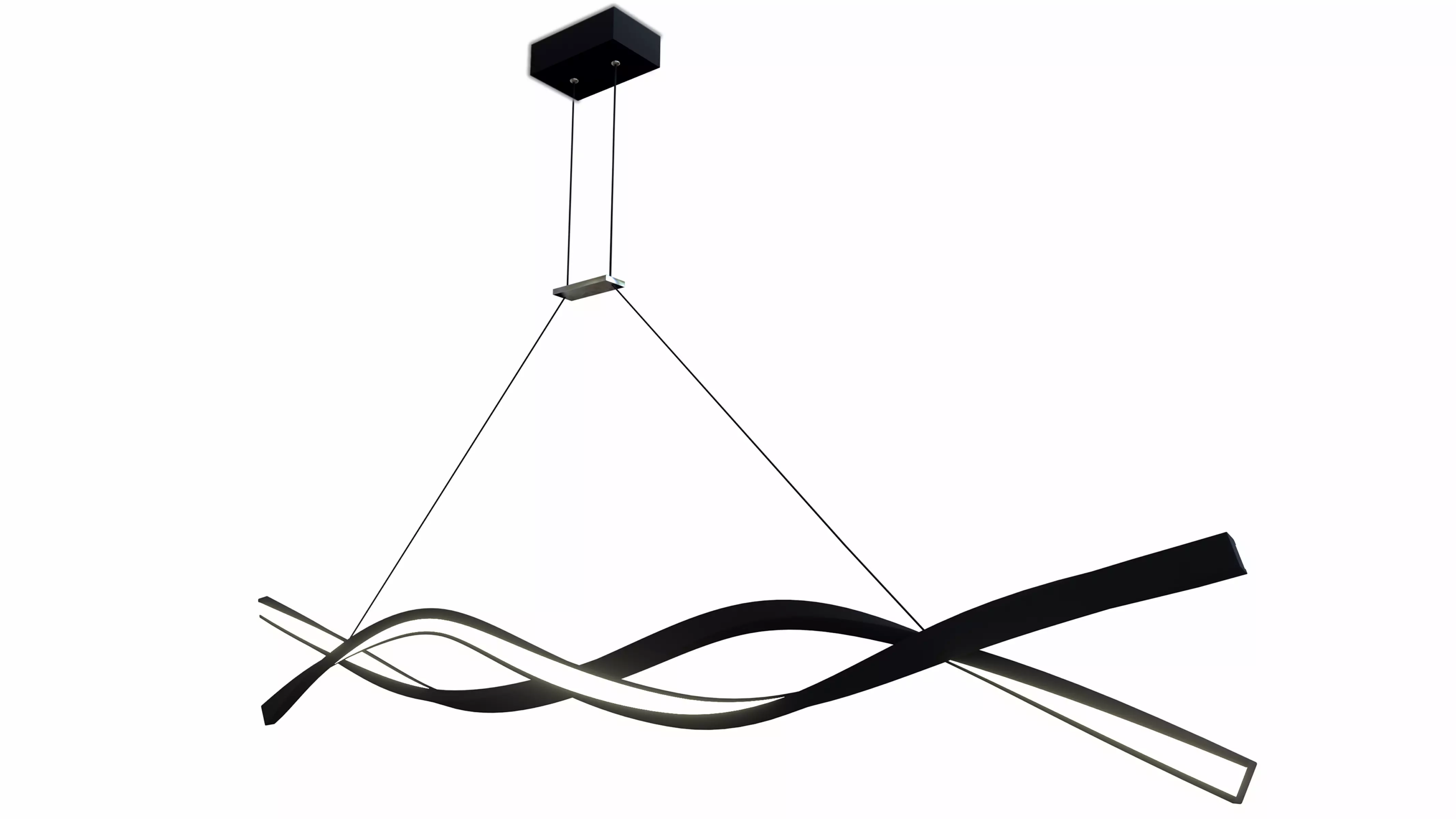 Modern Wavy Pendant Lights Low-poly 3D model_0