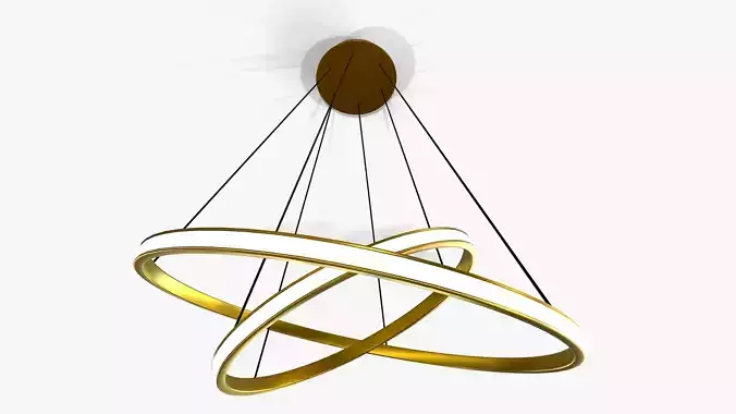 Modern Double Ring Hanging Lights model