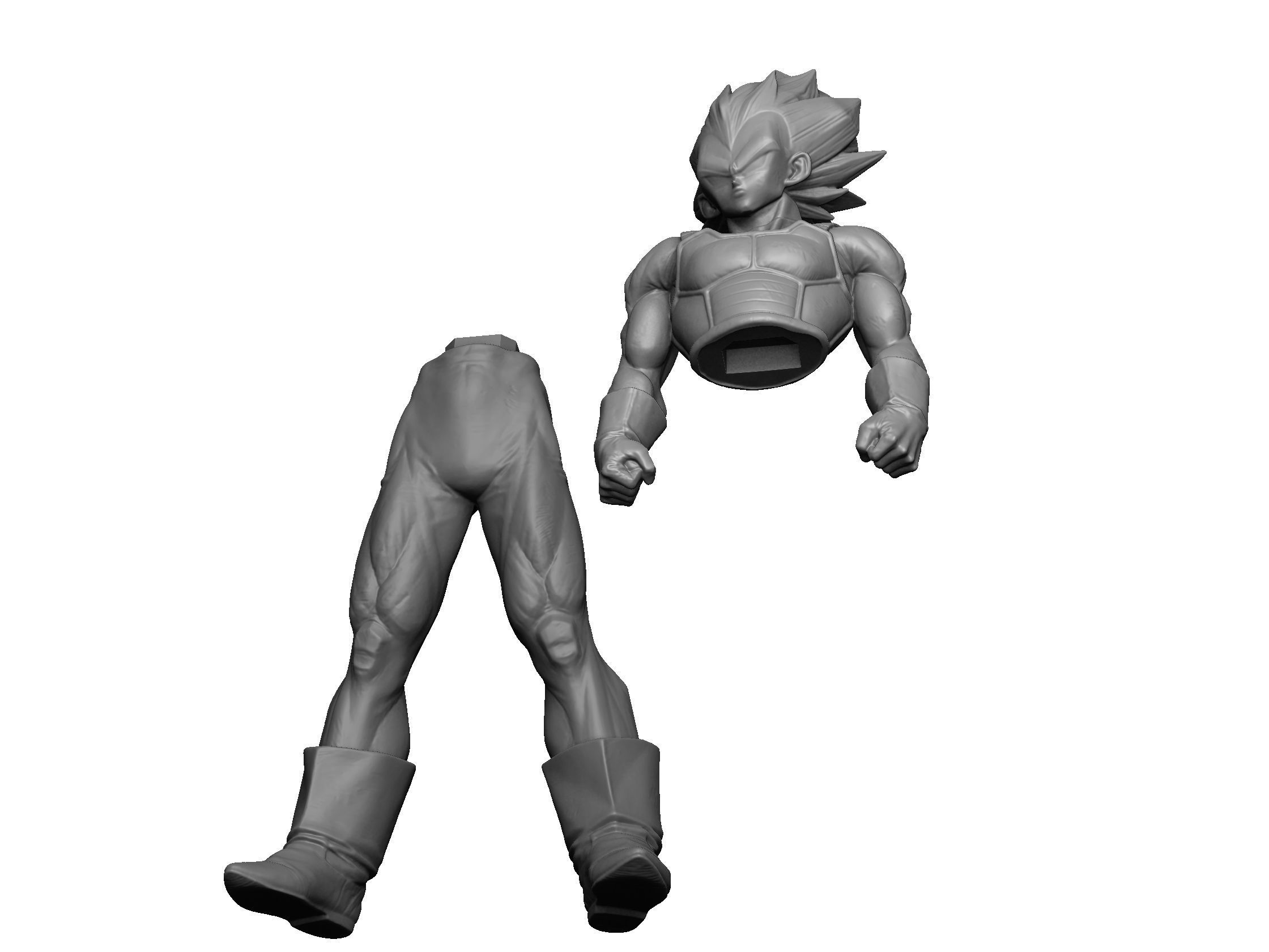 Vegeta SMSP - 32 cm V2 3D print model_6