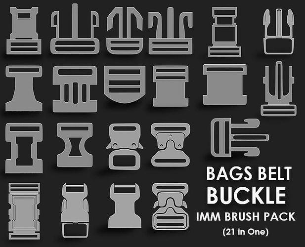 Bags Belt Buckle IMM Bruch Pack 21 in one 3D model