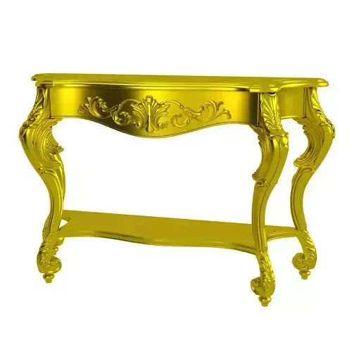 The Desk 3D MODEL ornate gold console table
