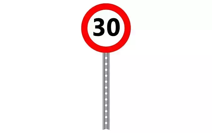 30 speed limit 3D model