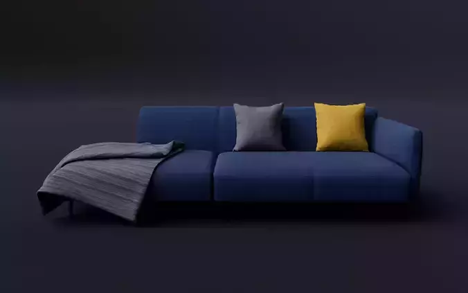 Sofa With Resting - Revit family 3D model