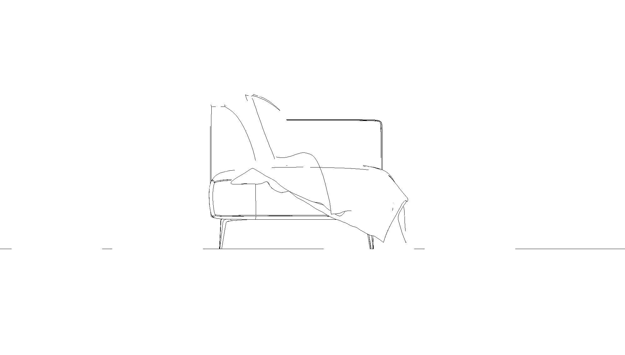 Sofa With Resting - Revit family 3D model_23