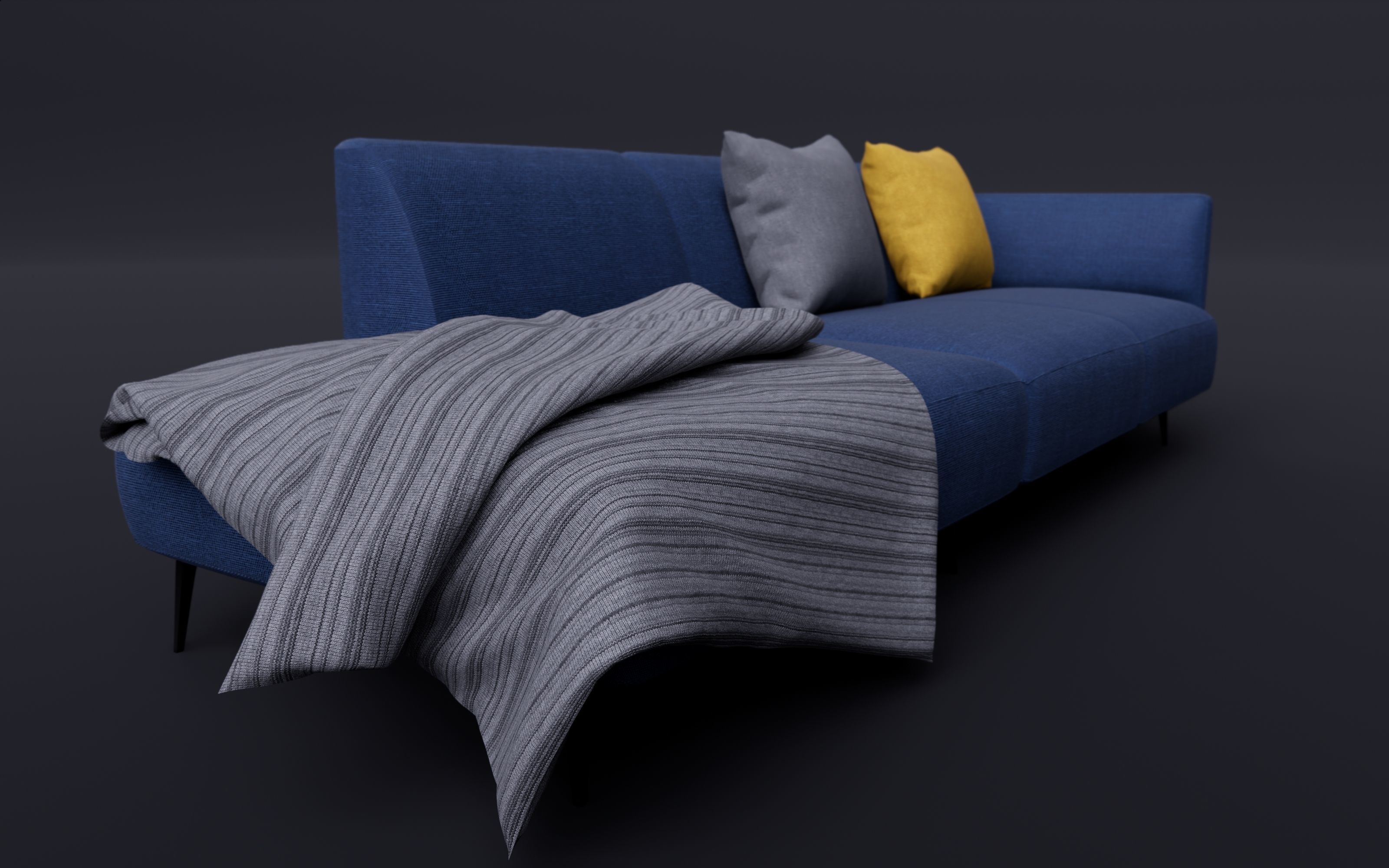 Sofa With Resting - Revit family 3D model_1