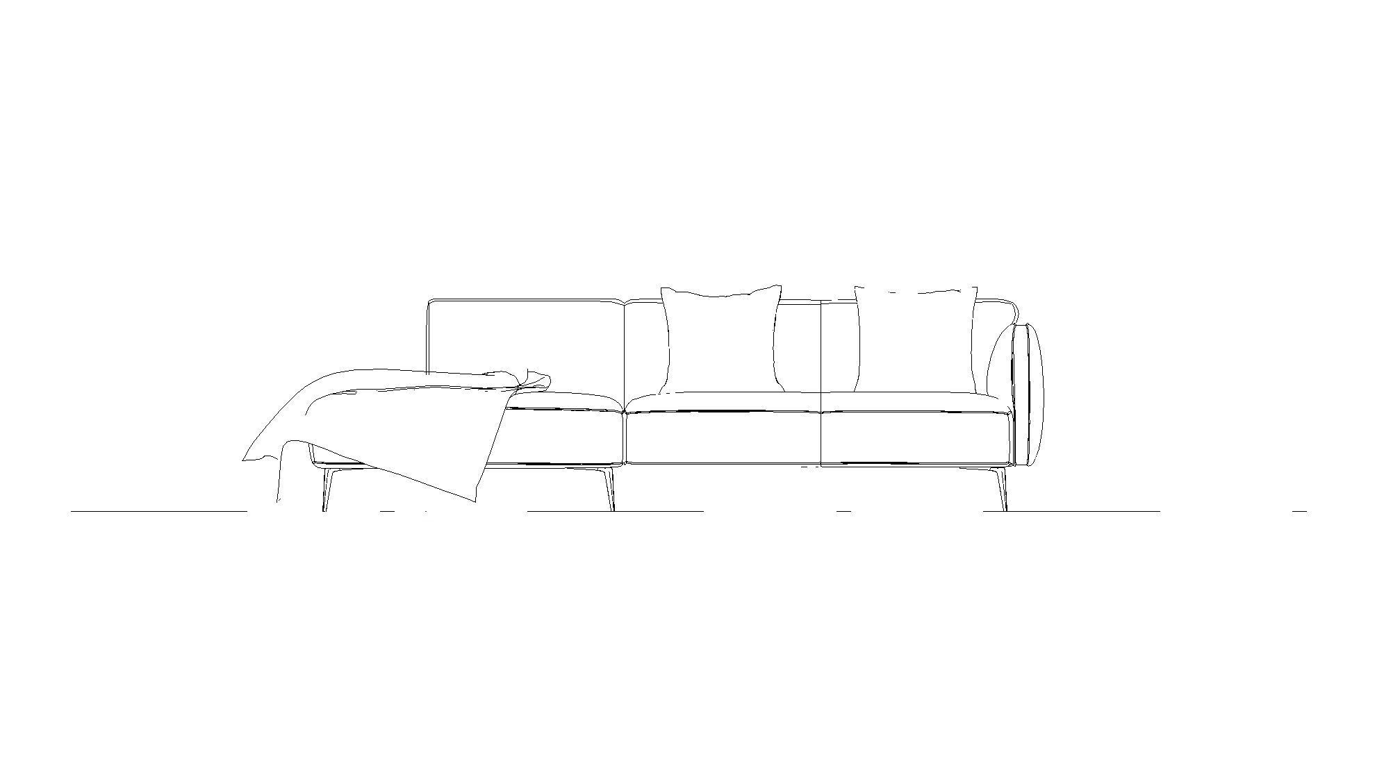 Sofa With Resting - Revit family 3D model_20