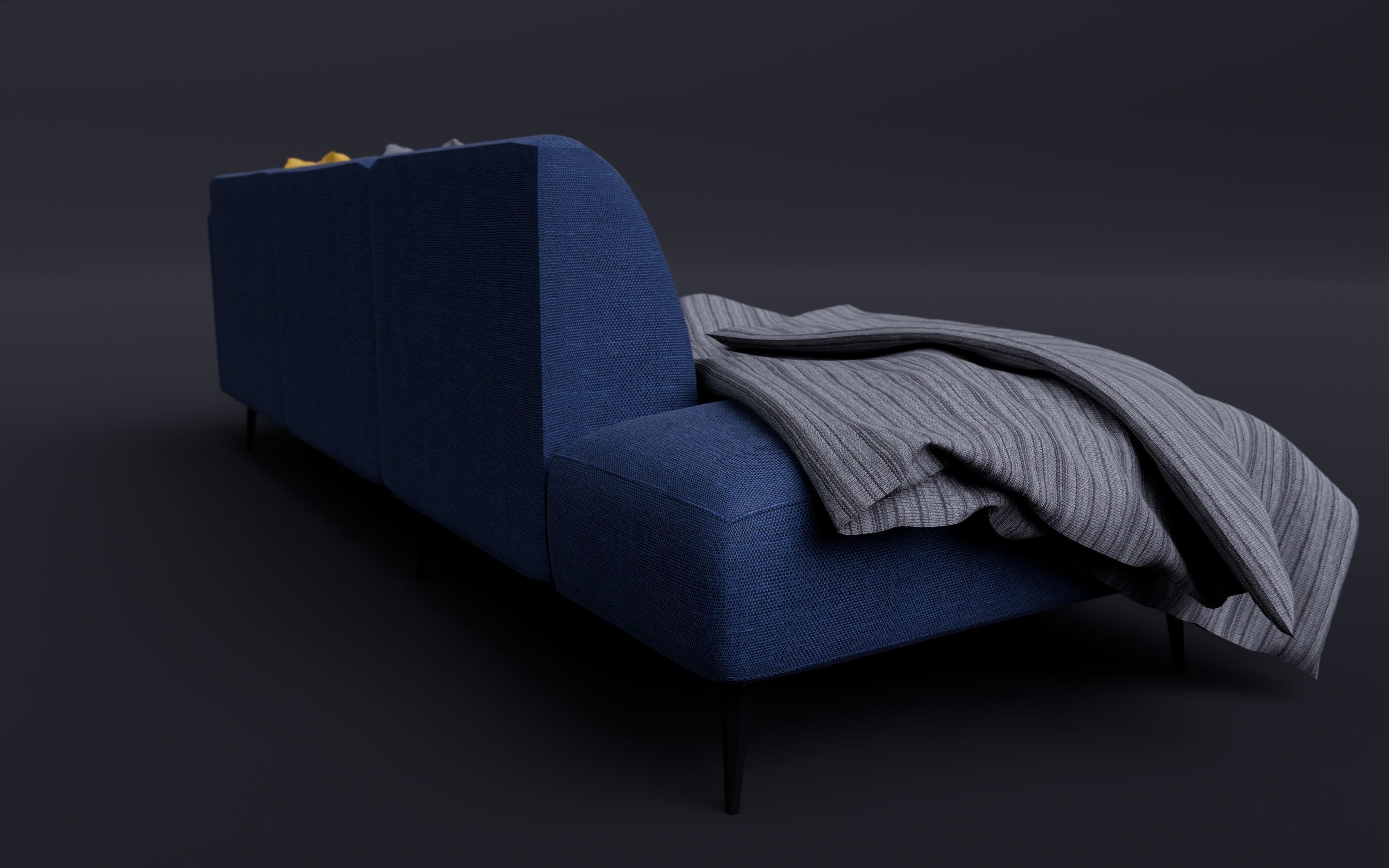 Sofa With Resting - Revit family 3D model_2
