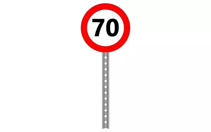 70 speed limit 3D model