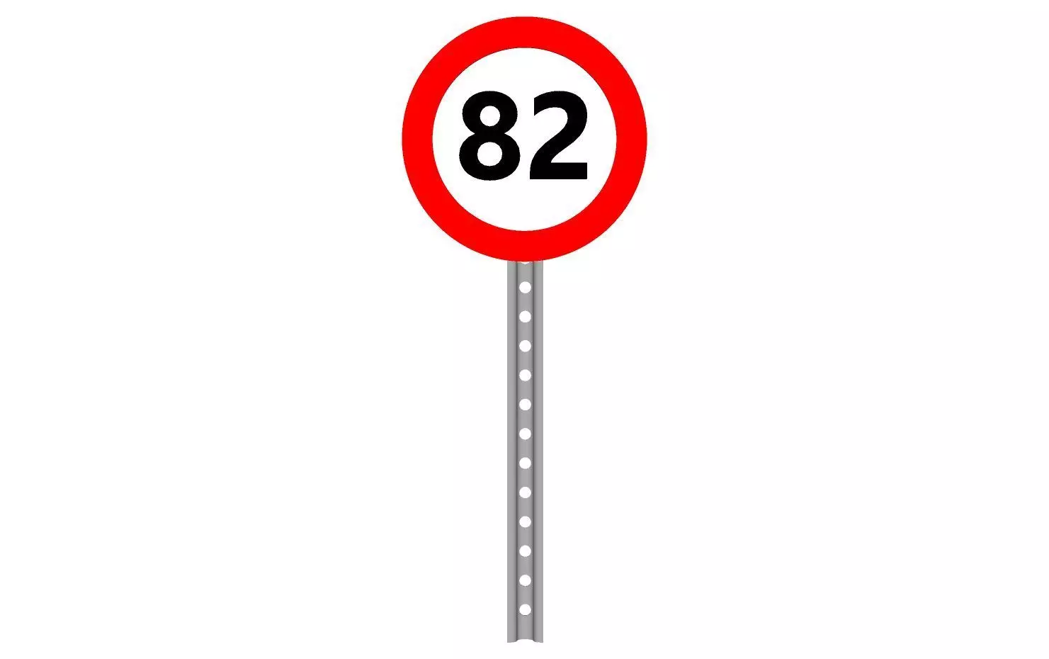 82 speed limit 3D model_0