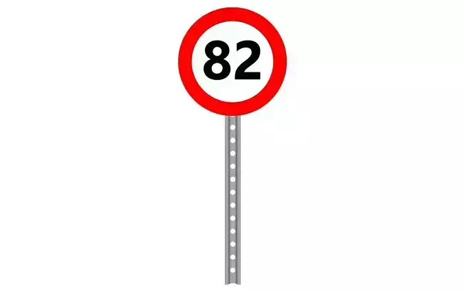 82 speed limit 3D model