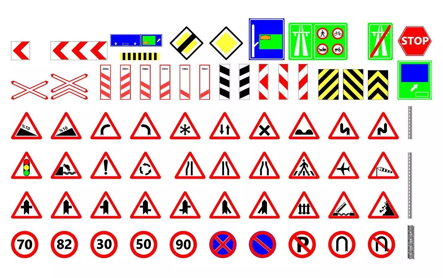Traffic Signs 3D model_0