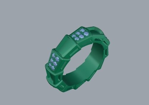 Bvlgary Ring 3d model  3D print model_5