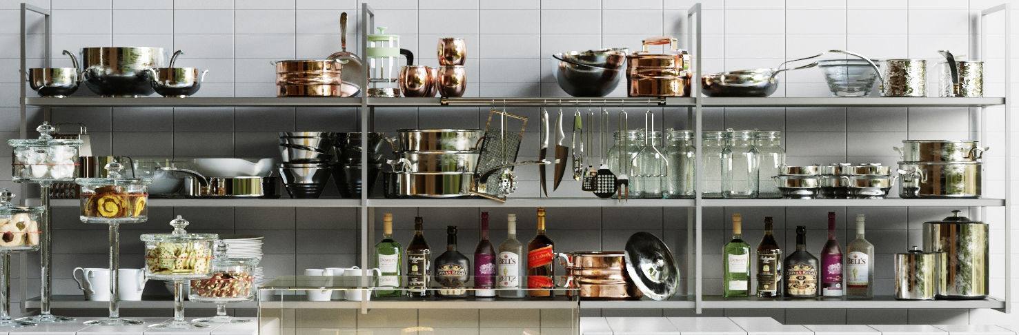 Design project of a coffee point in a supermarket 3D model_4