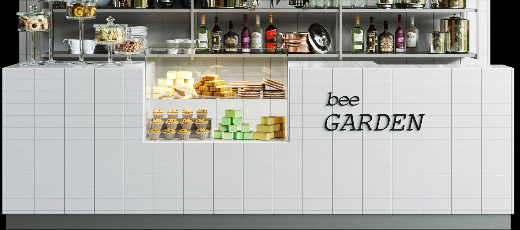 Design project of a coffee point in a supermarket 3D model_3