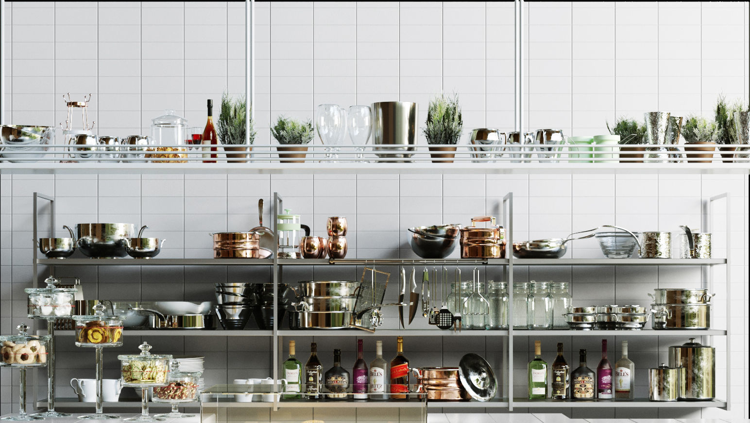 Design project of a coffee point in a supermarket 3D model_2