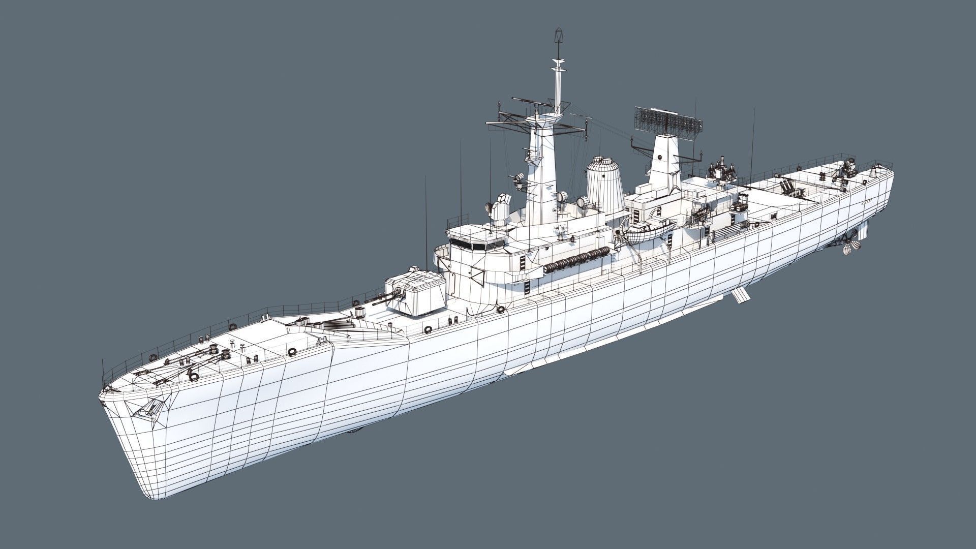 Leander class frigate 3D model_20