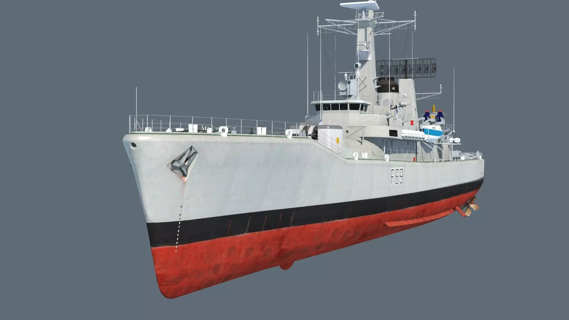 Leander class frigate 3D model_0