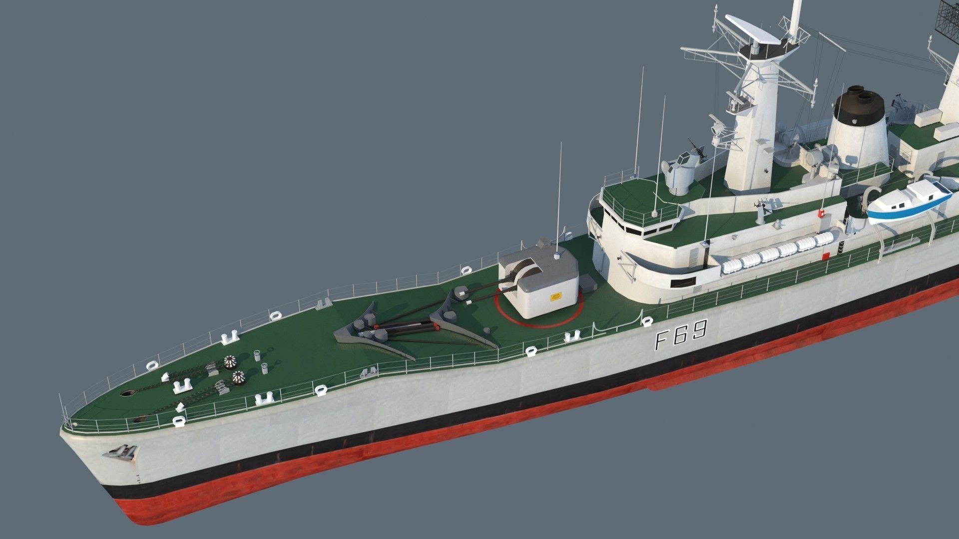 Leander class frigate 3D model_10