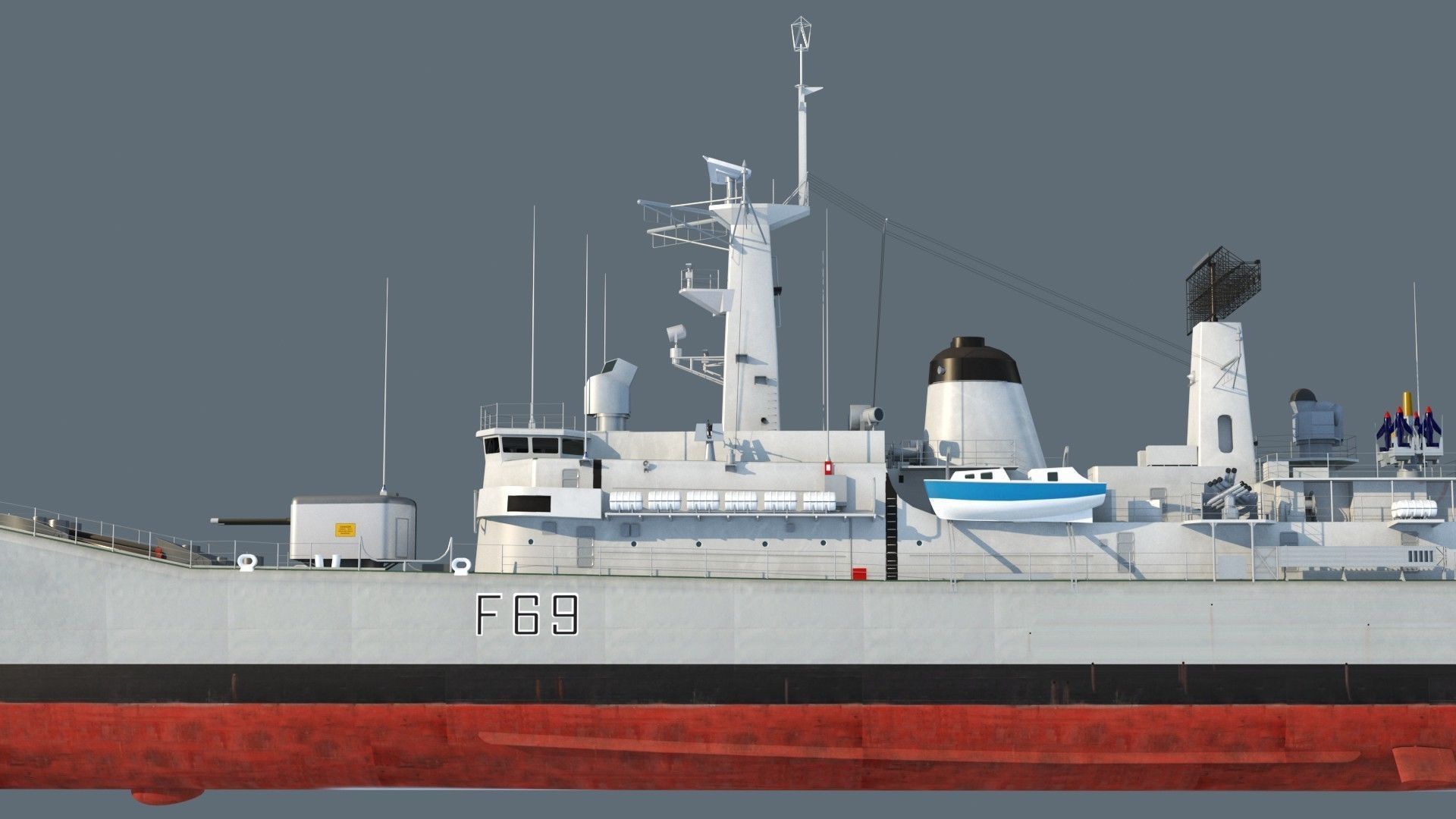 Leander class frigate 3D model_7
