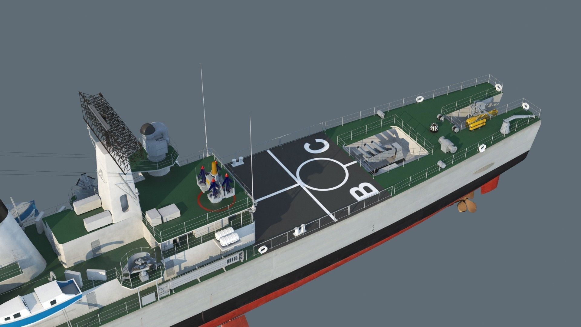 Leander class frigate 3D model_11